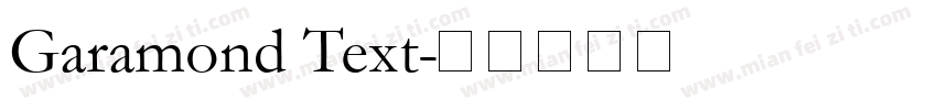 Garamond Text字体转换